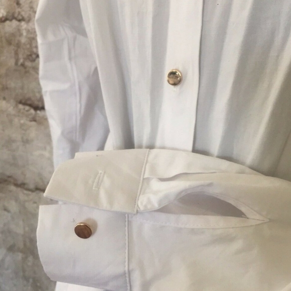 A LINE DRESS SUBTLE PLEATS POCKETS SIZE 2 BOSTON PROPER WHITE c - Picture 11 of 12